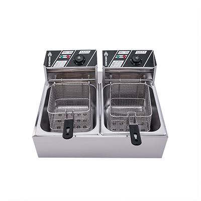 20L Dual Tank Two Basket Countertop Electric Fryer EF-102