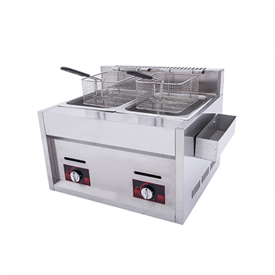20L Dual Tank Two Basket Countertop Gas Fryer GF-102