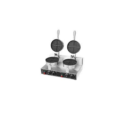 2 Plate Electric Cast Iron Waffle Maker